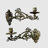 Pair of Art Nouveau wall candlesticks