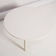 Tabouret et table vintage blanche, Danemark, 1960