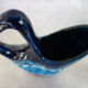 Blue vase fat lava Vallauris sea foam décor 70s