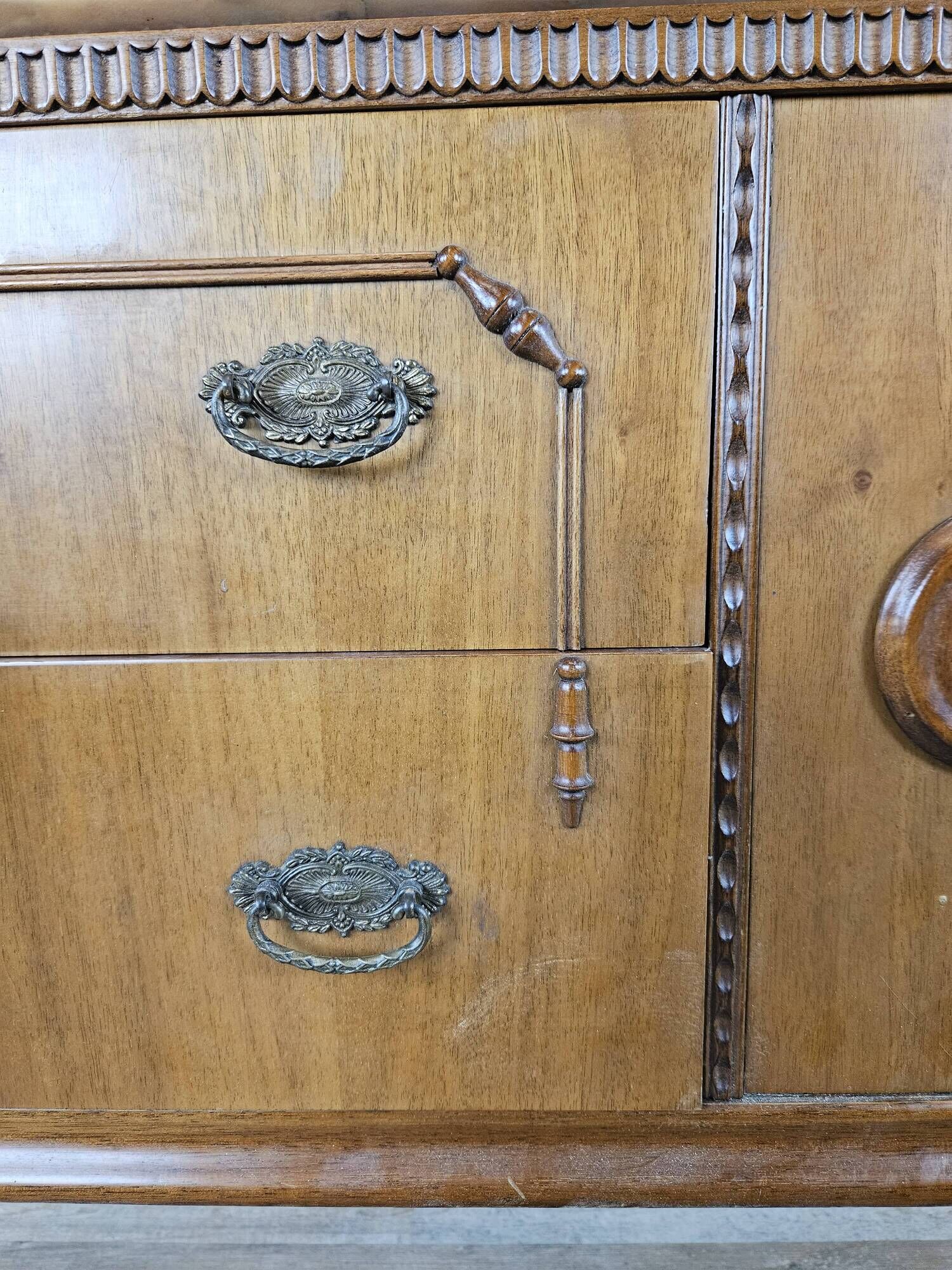1980s chest of drawers with marble top and four drawers