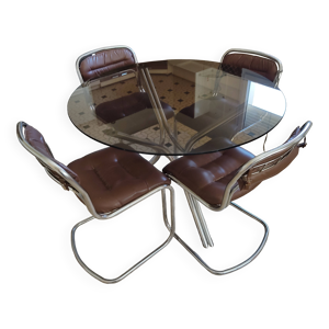 Table de cuisine ronde - 1970