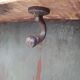 Wall shelf 3 shelves + 4 hooks cast iron in polychrome wood