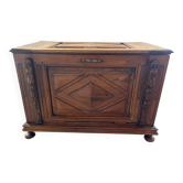 Carved wooden chest