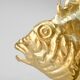 Lamp fish lionfish Golden brass, circa 1950