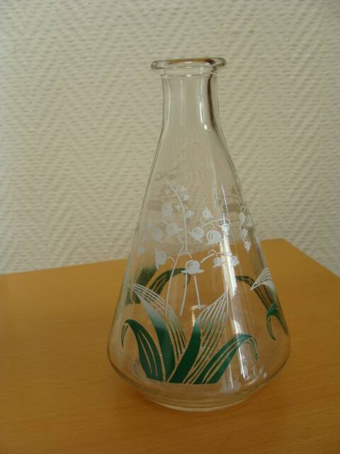 Art Deco lily of the valley carafe