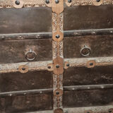 Old wooden door with frame