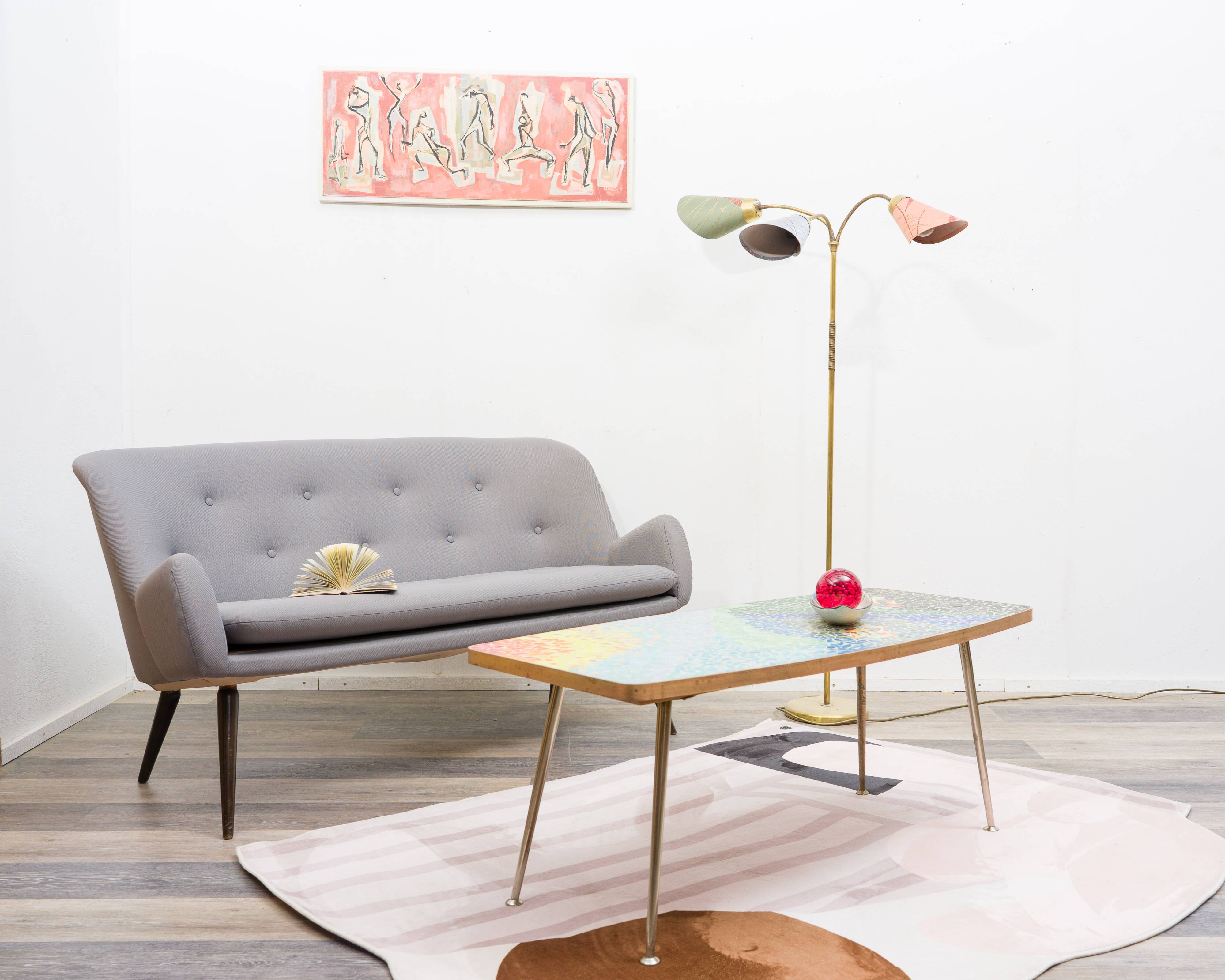 1950s coffee table. Berthold Müller, mosaic workshop, Oerlings