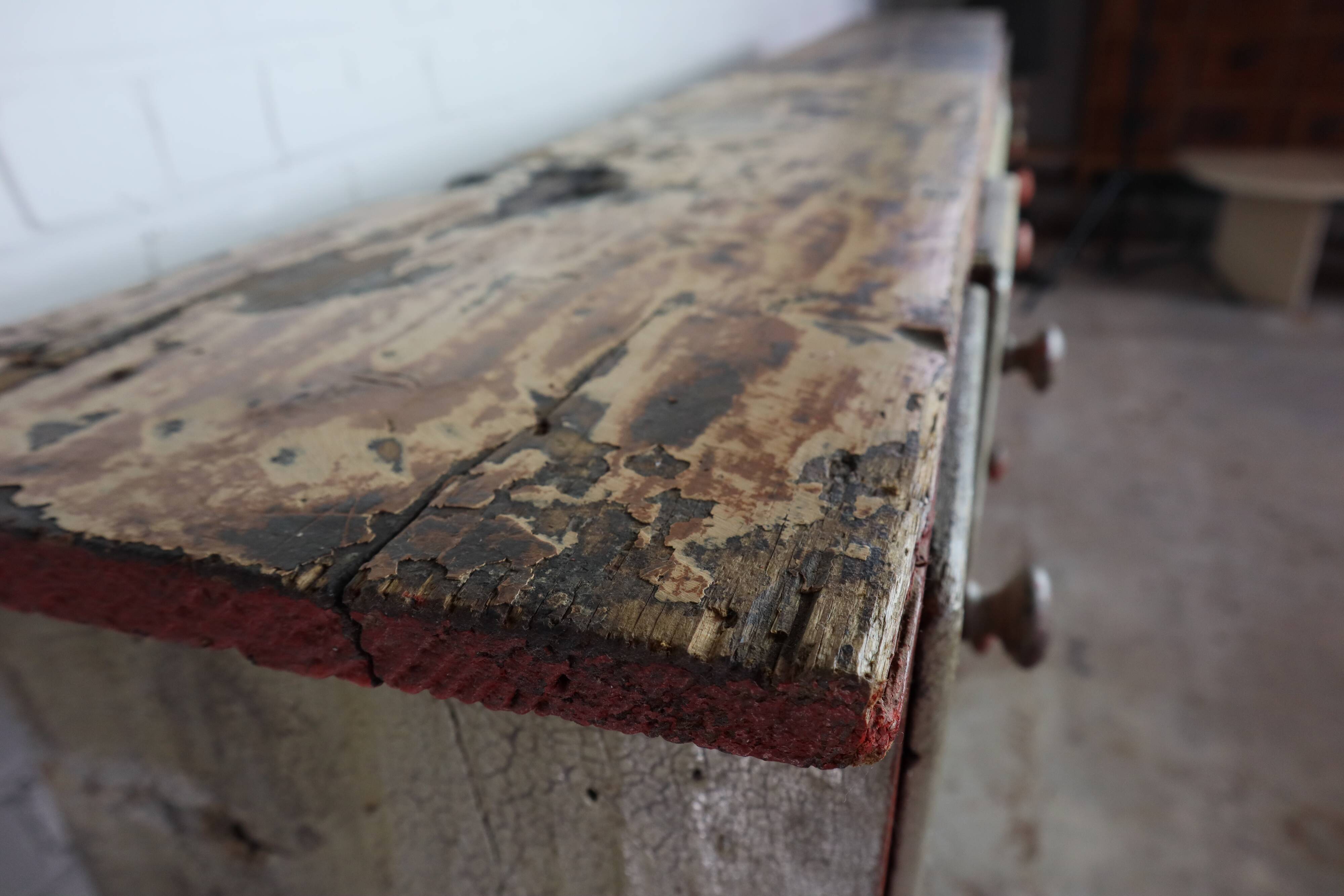 Antique workshop cabinet