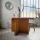 Square modernist table made of solid pine from the 1950s.