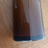 Vintage cylindrical vase in Empoli opaline – amber and brown gradient