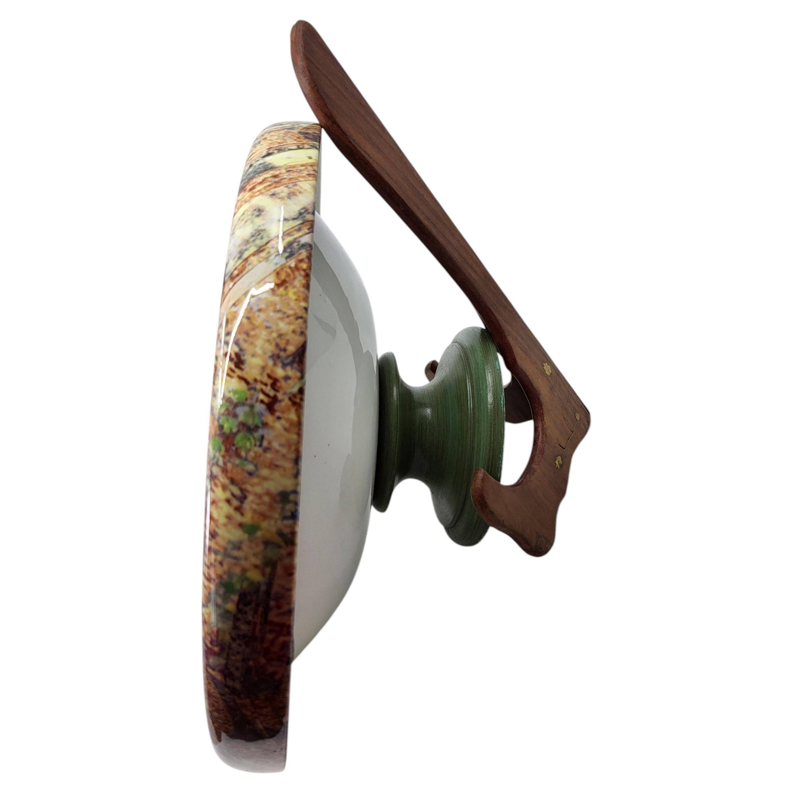 Large empty pocket bowl by Maison Lancel in Mid Century Modern ceramic.