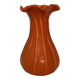 Orange blown glass vase, vintage 70s