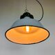 Industrial Grey Enamel Factory Lamp with Cast Iron Top, 1960s