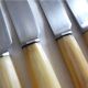 12 fruit knives, dessert. horn handle. length 19 cm