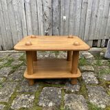 Table basse en pin vintage 1980