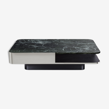 Stainless green marble lounge coffee table