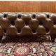 Large Brown Chesterfield Hocker