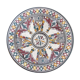 Ceramic dish decorated with yellow and purple decoration