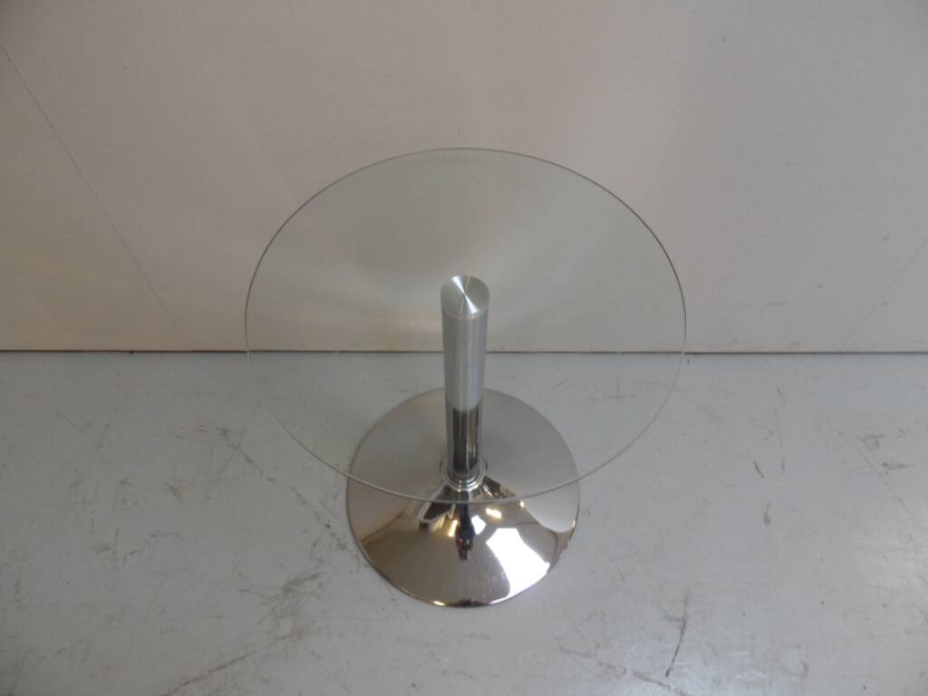 Vintage chrome round sidetable