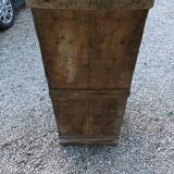 Solid wood trunk box patinated storage box