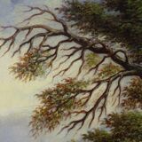 Large Rococo painting with gilded wooden frame, Belgium ca. 1900