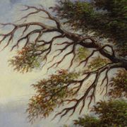 Tableau rococo avec cadre en bois doré, Belgique vers 1900