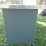Bureau en métal vert années 50