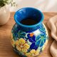 Art Deco vase Boch Frères Keramis, capucine decoration D.2762, crackled enamel