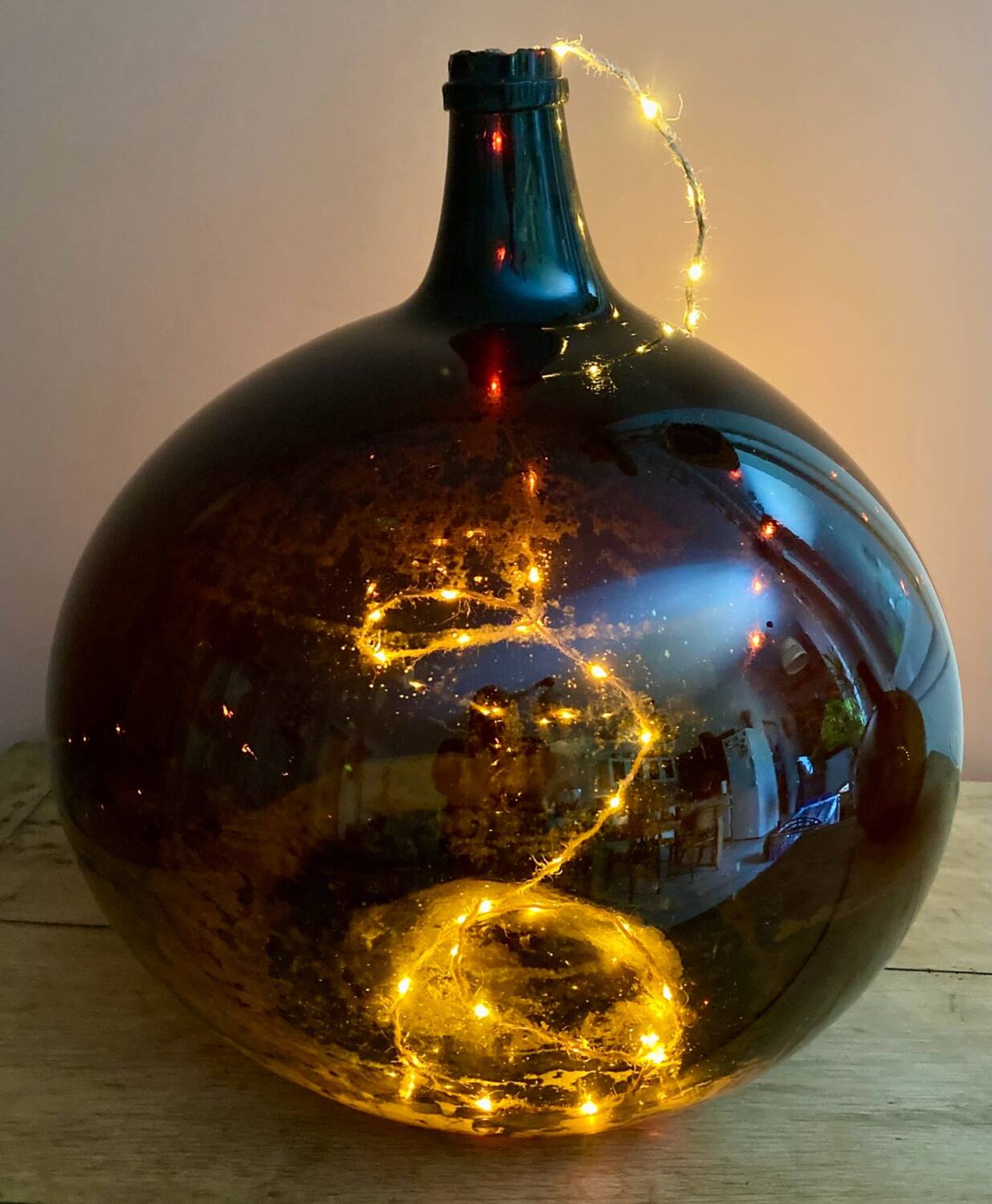 Dame-jeanne ancienne ambrée 25-30L