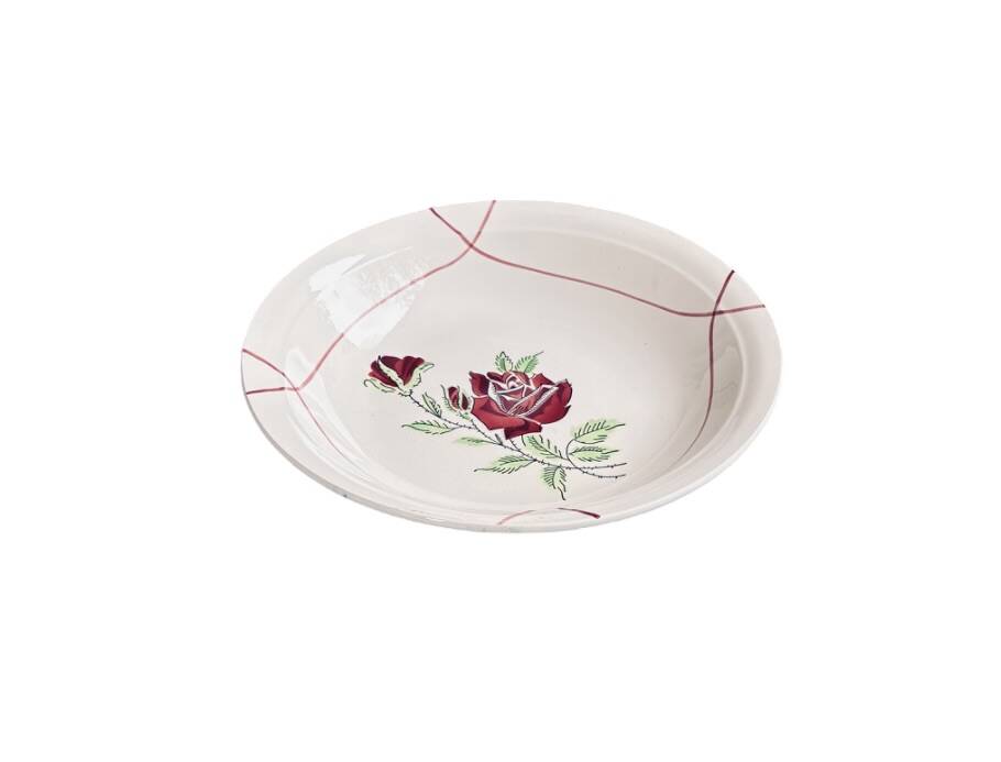 Round shallow dish Ceranord Saint-Amand - Dominique model - 1950