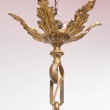 Antique French bronze chandelier with tassels circa 1900