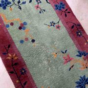 Antique chinese carpet art deco handmade 79cm x 134cm 1920s