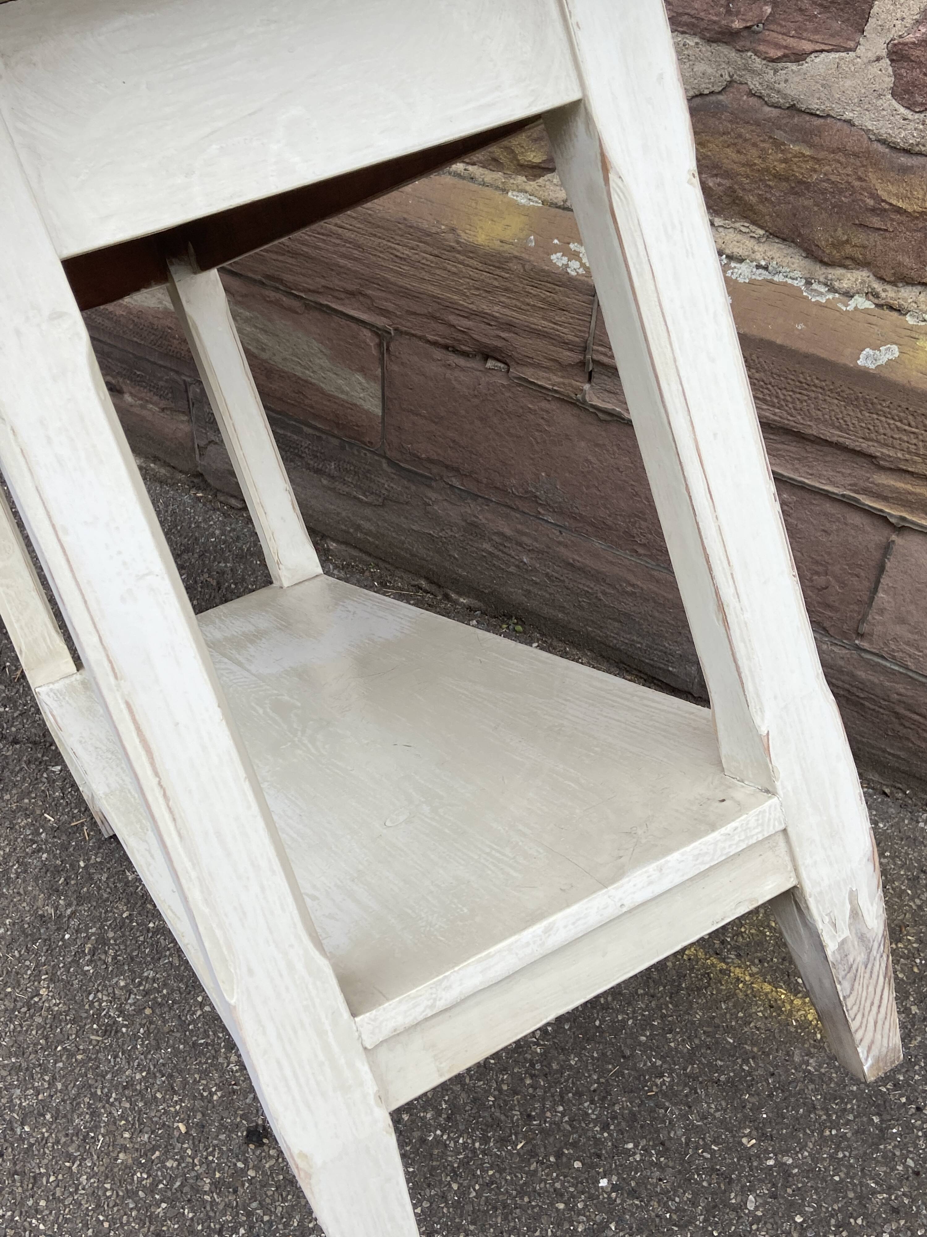 Small industrial look table commercial style drapier in 1900 shabby chic fir