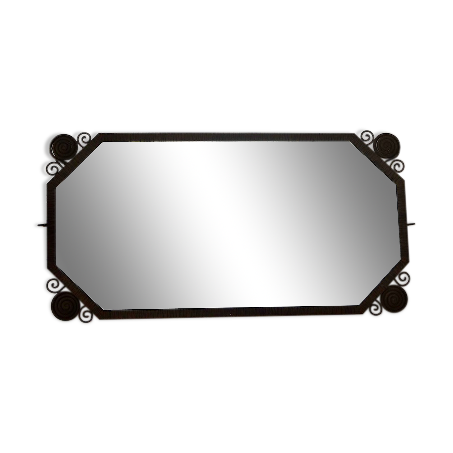 Art deco wrought iron mirror