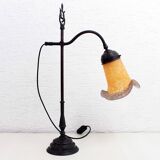 Gooseneck lamp with Vianne glass paste tulip