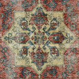 Anatolian handmade vintage rug 222 cm x 117 cm