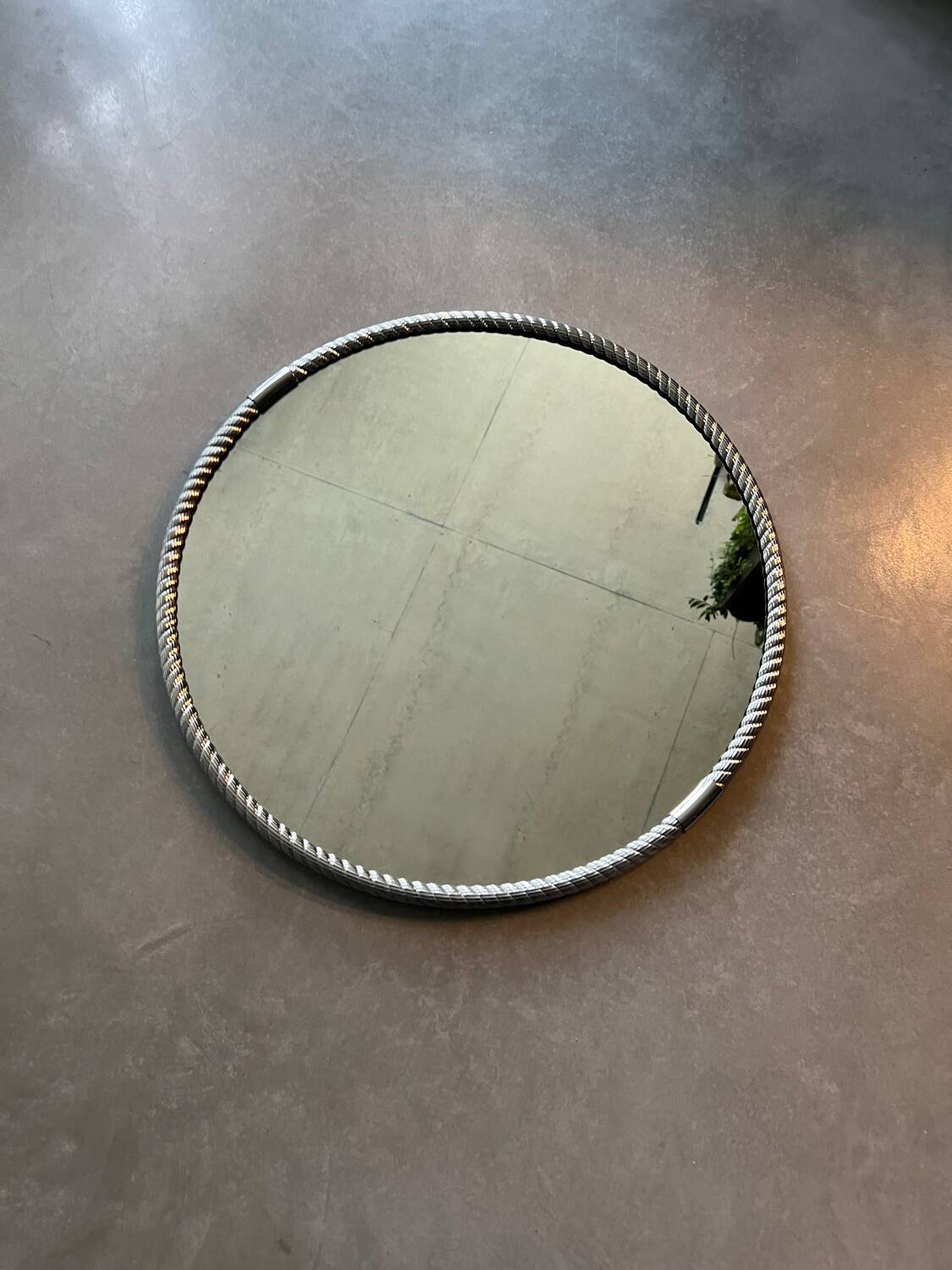 Vintage 1960s Twisted Metal Mirror
