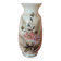Opaline vase floral decoration pink background 1900