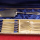 Service has a silver metal dessert SFAM art deco model in beautiful shiny case