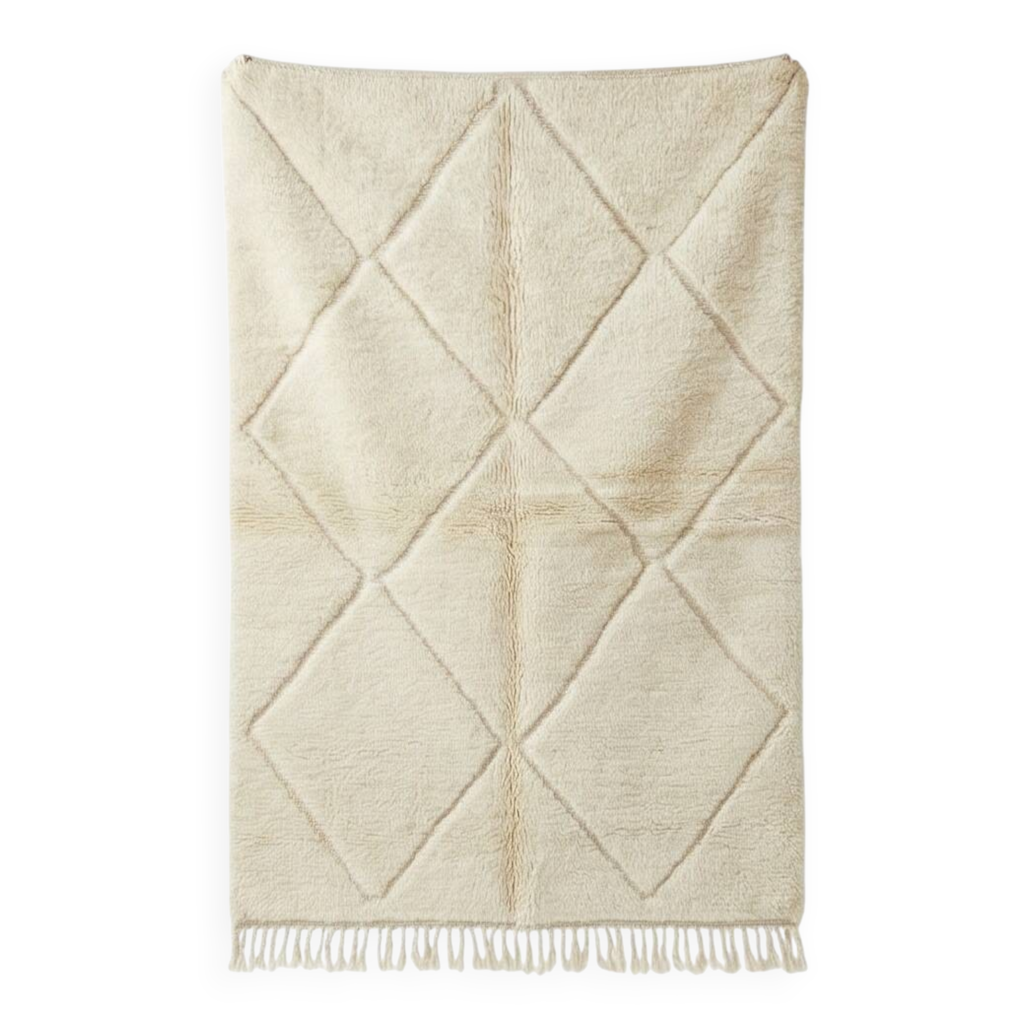 Berber rug with white diamonds 150x250 cm