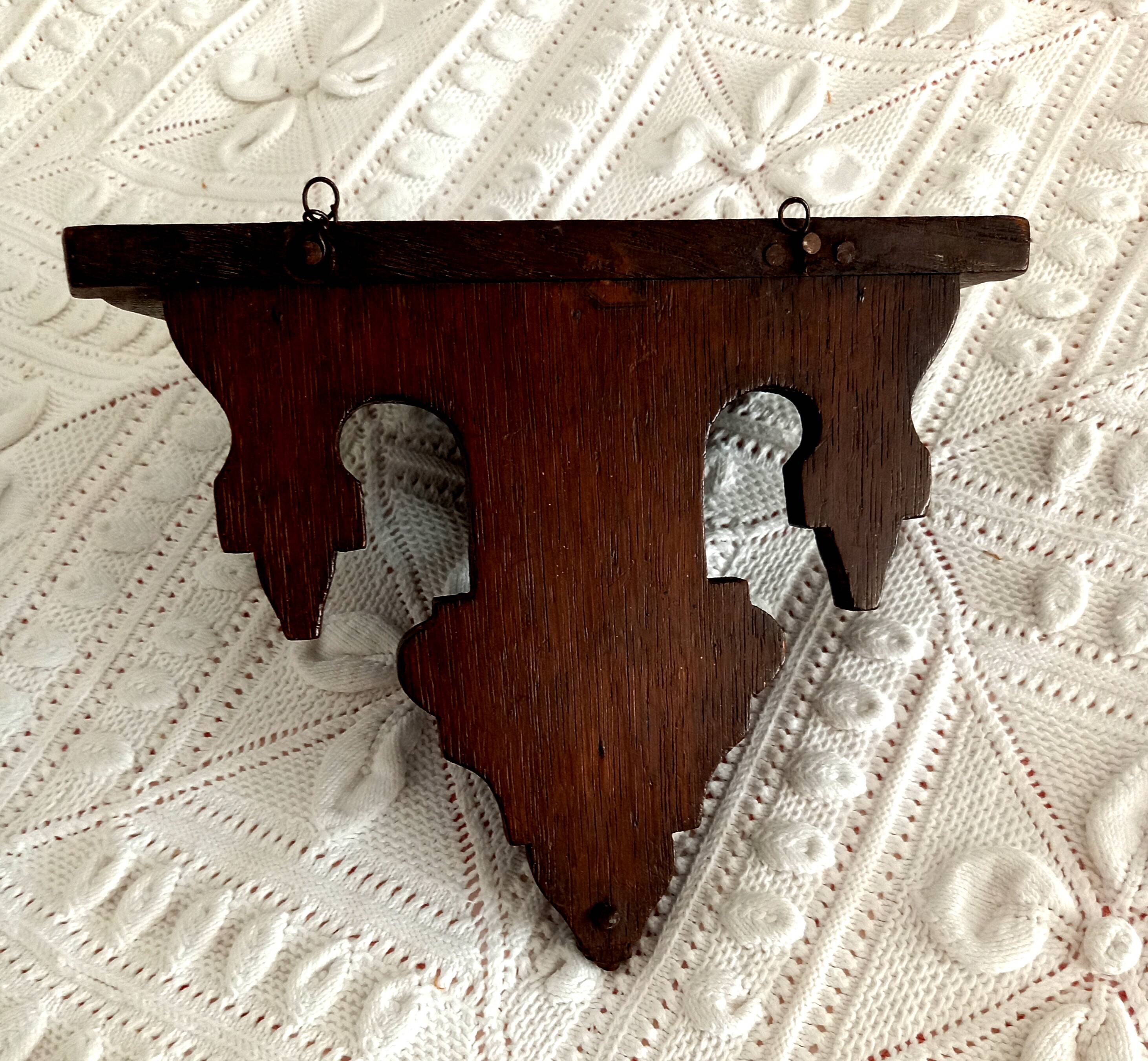 Small dark wood shelf