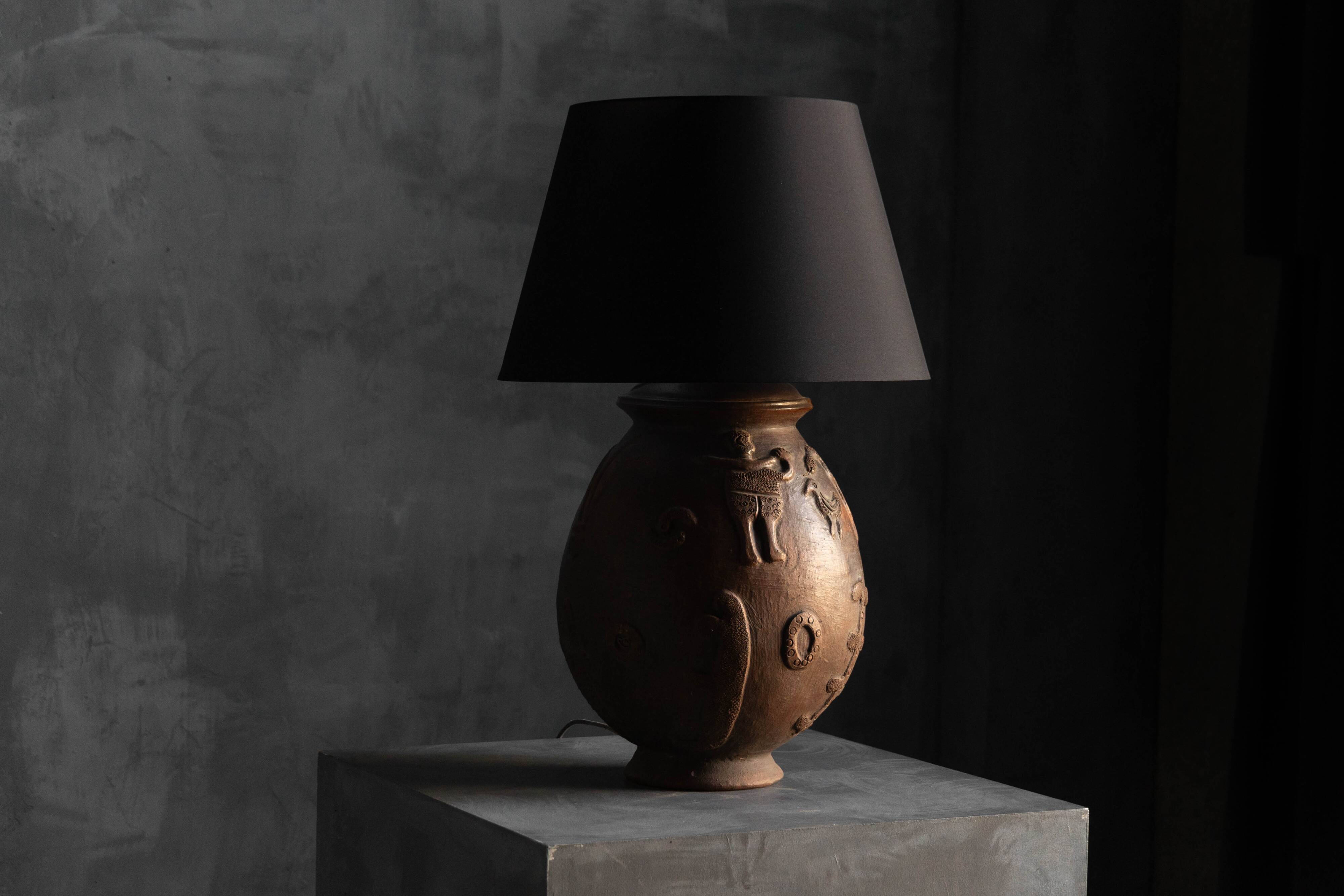 Handcrafted ceramic table lamps, France, 20th century