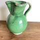 Vase pitcher Sicily Italy in glazed earthenware folk art 1950