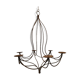 Wrought iron candle chandelier
