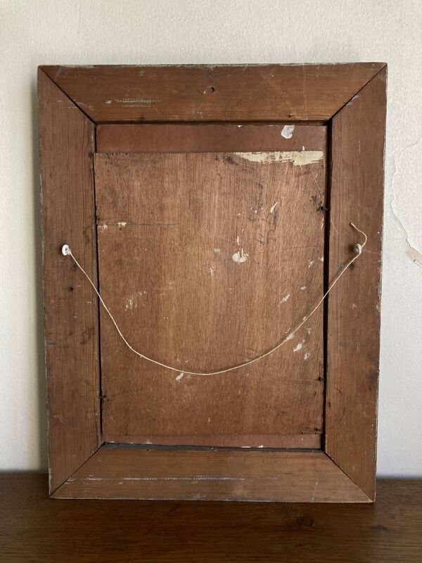 Portrait d'homme moderniste huile sur panneau 1947