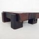 Mid-century brutalist solid wooden coffee table, The Netherlands 1970's