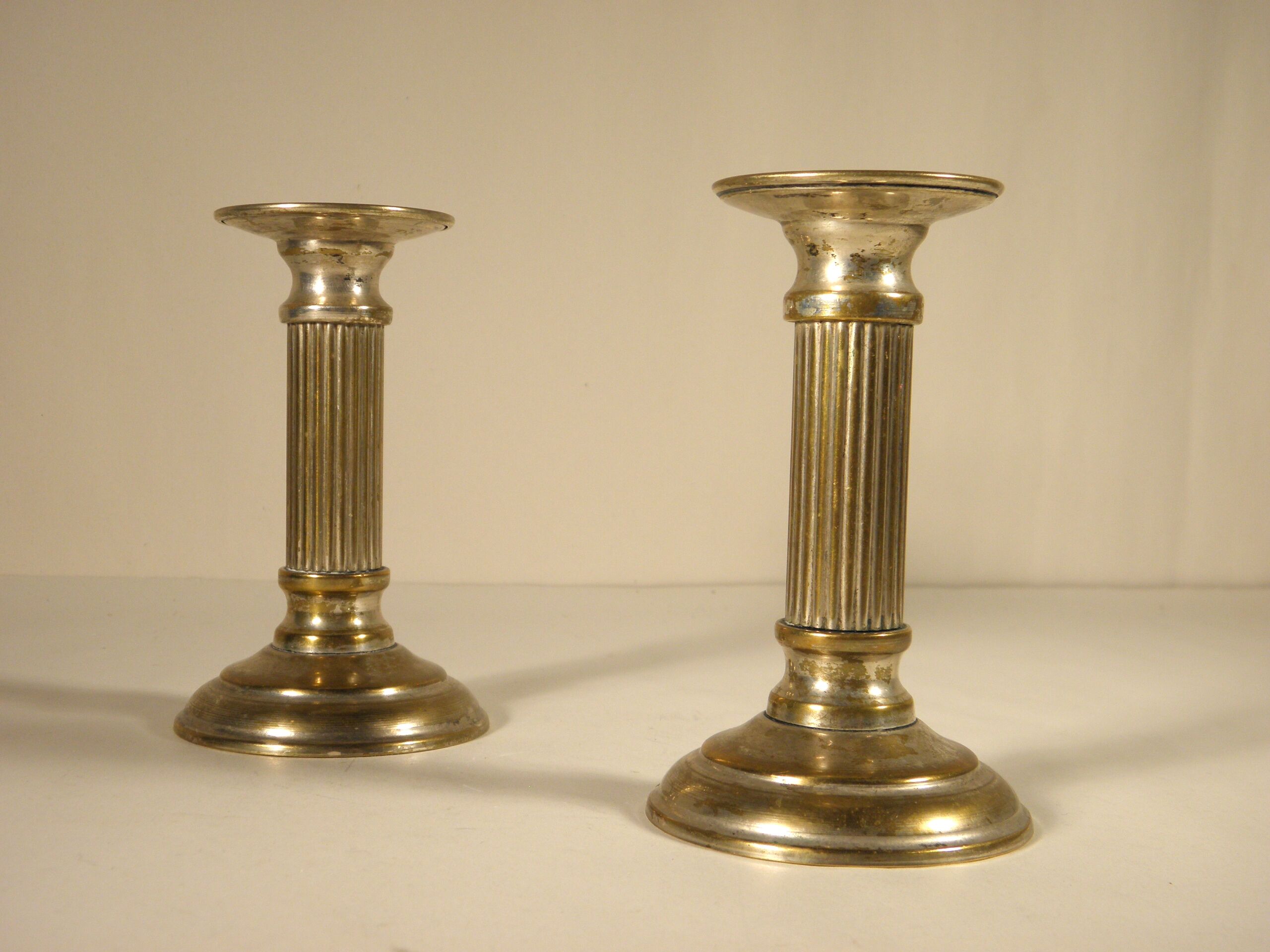 Pair of silver candlesticks 12 cm