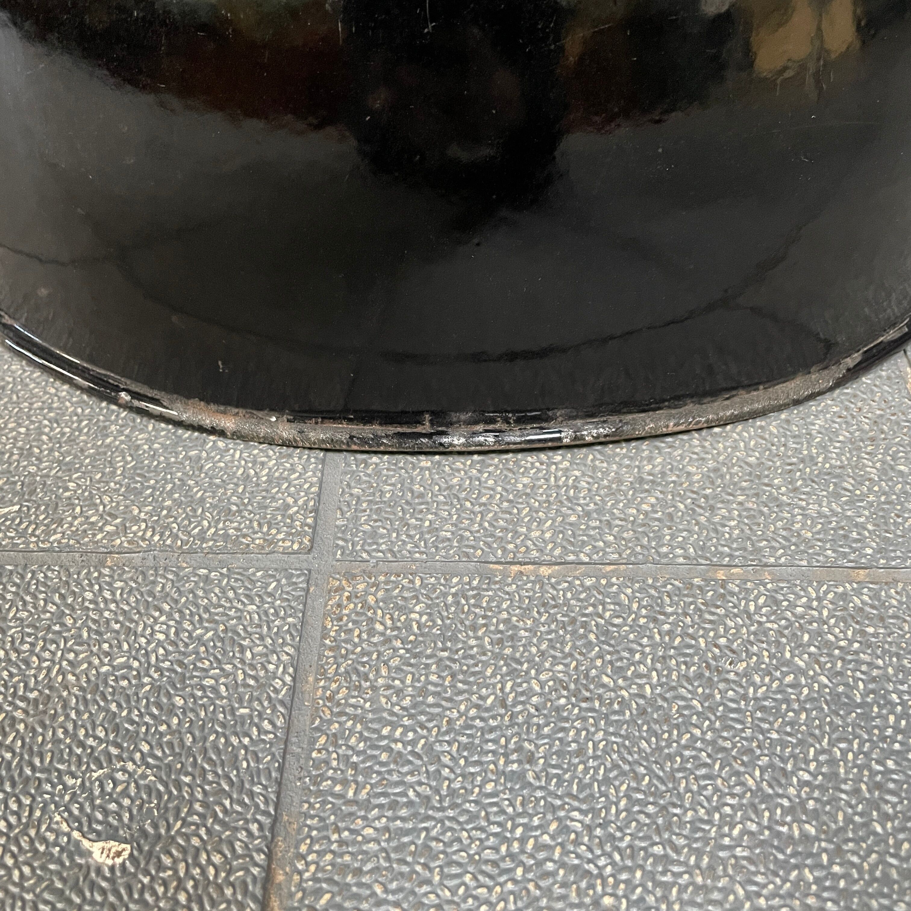 Black enamel Bauhaus factory lamp from Industria Rotterdam