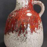 German ceramic pitcher by Fridgart for Karlsruhe Majolica, 1960s.