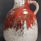 German ceramic pitcher by Fridgart for Karlsruhe Majolica, 1960s.